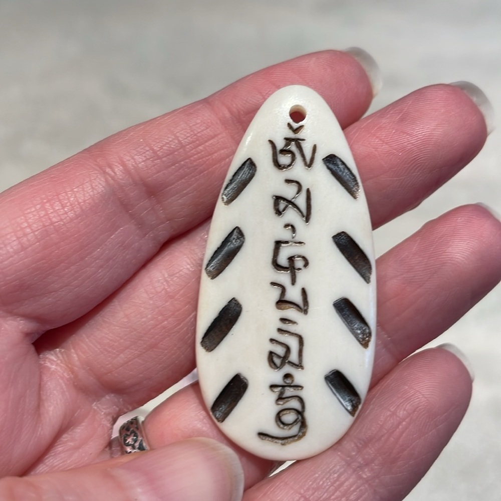 Tibetan OM Mantra Buddhist Pendant Necklace ethnic tribal
